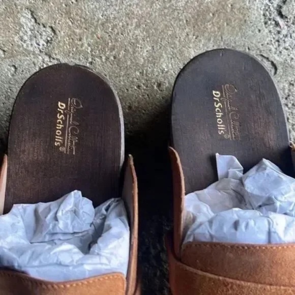 New dr. scholl's original clog mule suede tan Size 7 - Picture 2 of 4